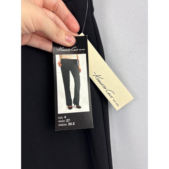 Women’s Kenneth Cole Size Petite 4 Black Slacks with Faux Pockets - Picture 5 of 7